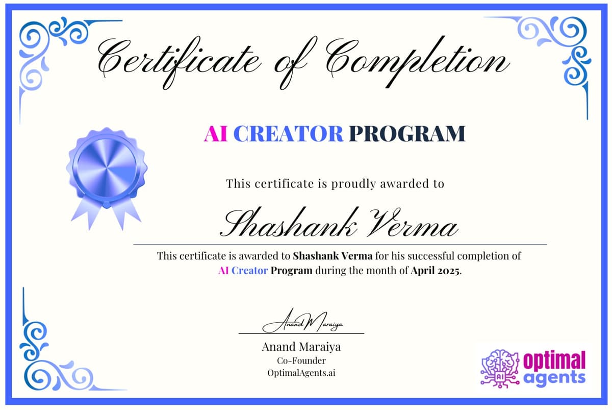 AI Foundation Certificate